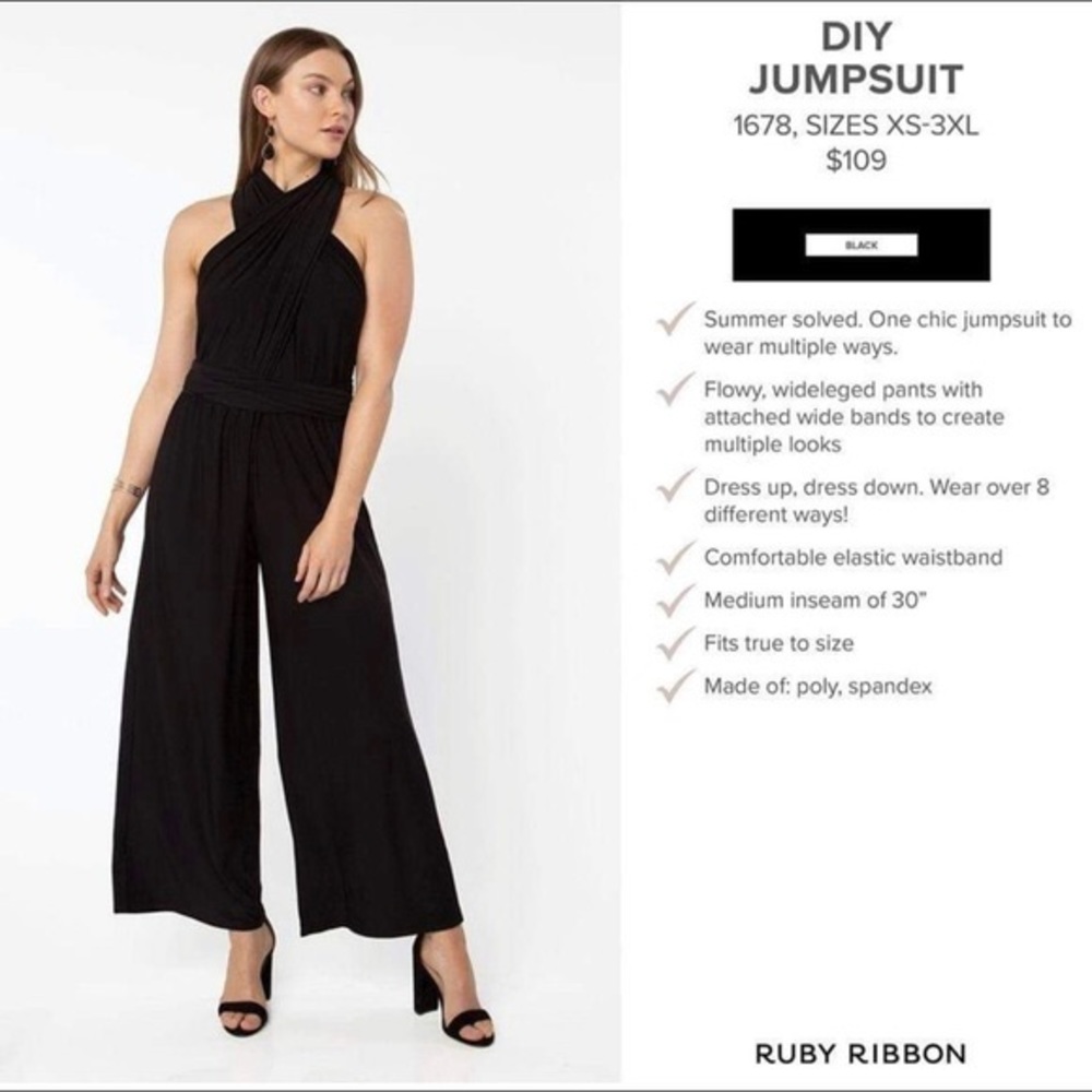 Ruby Ribbon DIY jumpsuit, black XL
